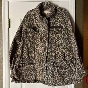 Free People Animal Print Coat. Jacket is brand new.